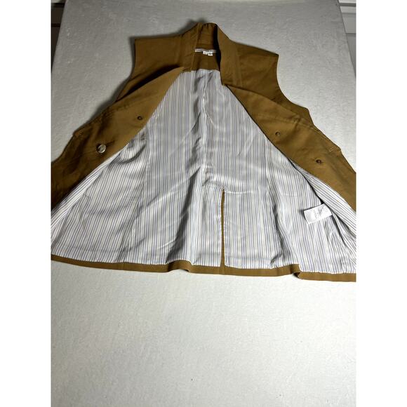 Veronica Beard Womens Amika Vest Sz 14 Camel Linen Corpcore Office Siren - Picture 9 of 13